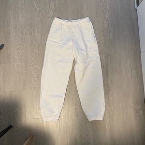 Aritzia TNA Extra Fleece Mega Sweatpant, White, Size Small